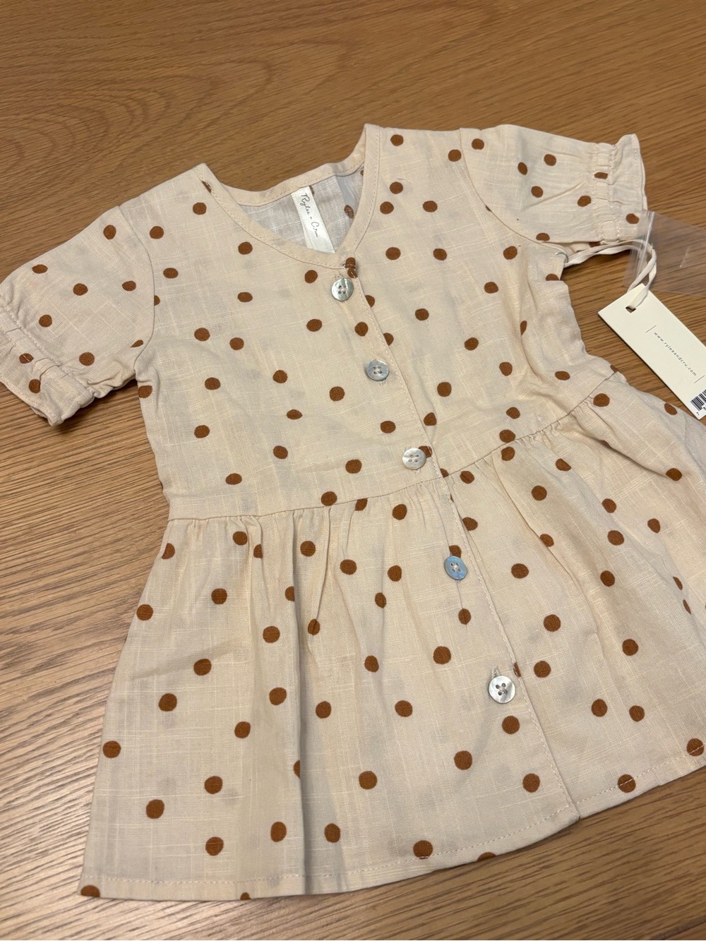 Rylee + Cru Baby Polka Cream & Burnt Orange 3-6M
